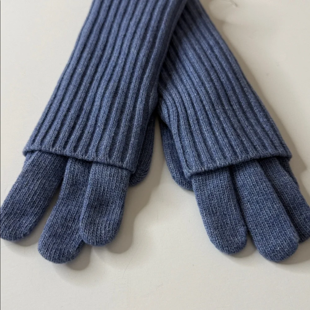 Portolano Italian Wool Blend Gloves Blue